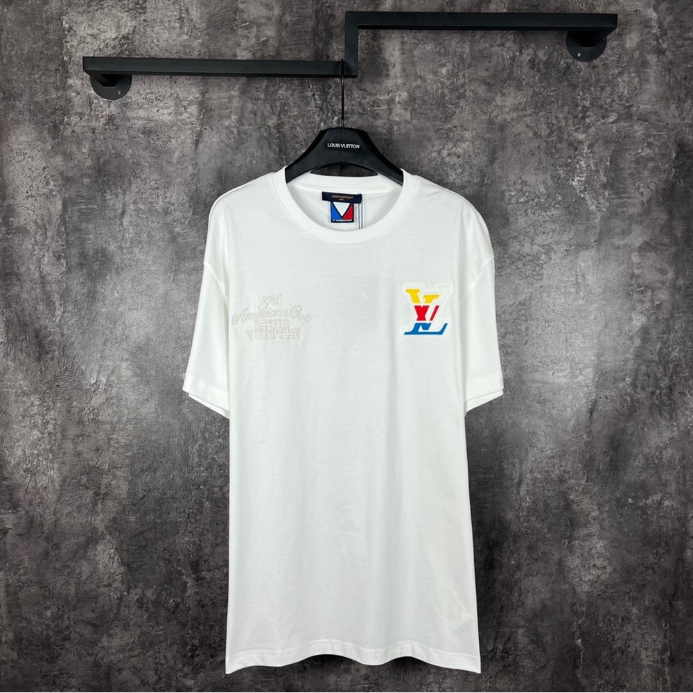 Louis Vuitton White T-Shirt with Colorful Logo